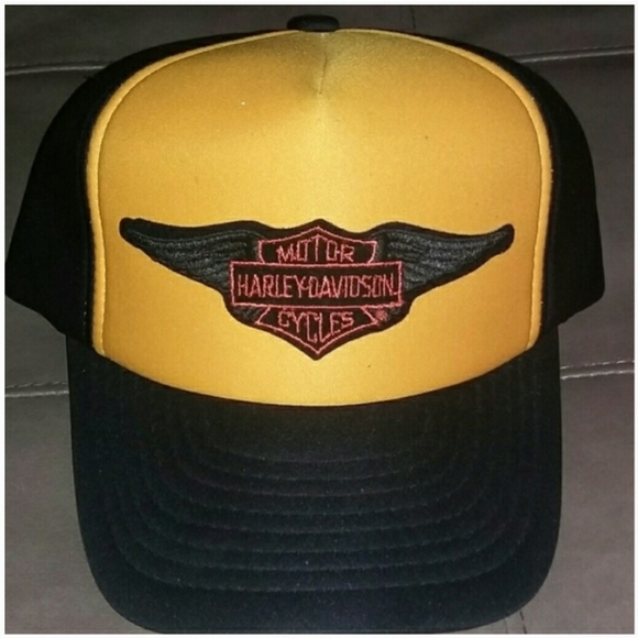 70s Harley Davidson Snapback Hat Biker Motorcycle Cap Harley-Davidson